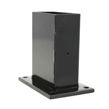 Voet Voor Rechthoekige Paal Zwart 60/120 Mm 3 Voet Voor Rechthoekige Paal Zwart 60/120 Mm
