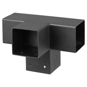Paalverbinder Voor Pergola T-verbindingsstuk 4-kants 7x7 Cm Zwart 3 Paalverbinder Voor Pergola T-verbindingsstuk 4-kants 7x7 Cm Zwart