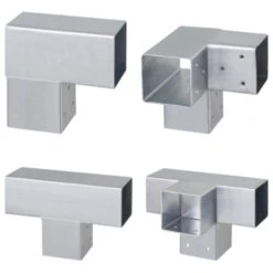Paalverbinder Voor Pergola Hoekstuk 3-kants 7x7 Cm Gegalvaniseerd -Makitar Winkel 123 1206