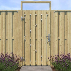 Poortpakket Grenen Hout Op Metalen Frame 16 Poortpakket Grenen Hout Op Metalen Frame -Makitar Winkel 123 1914