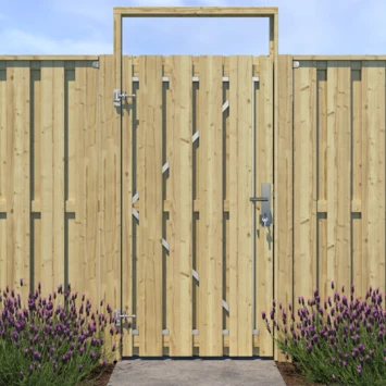 Poortpakket Grenen Hout Op Metalen Frame 7 Poortpakket Grenen Hout Op Metalen Frame - Afbeelding 5