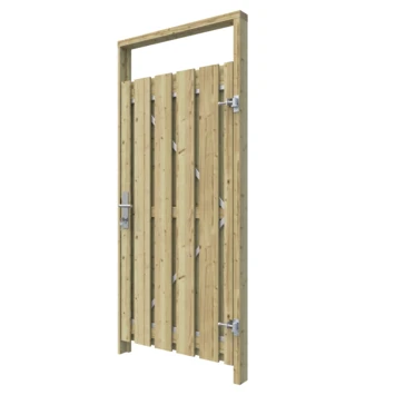 Poortpakket Grenen Hout Op Metalen Frame 9 Poortpakket Grenen Hout Op Metalen Frame - Afbeelding 7