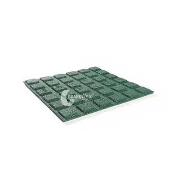 Rubber Tegel Groen 50x50x3 Cm 4 Rubber Tegel Groen 50x50x3 Cm - Afbeelding 2