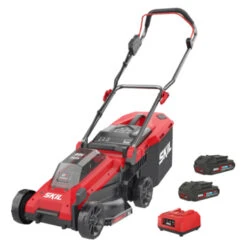 SKIL 20V Grasmaaier 0130BA Brushless 34cm + 2 Accu's 2,0Ah + Snellader