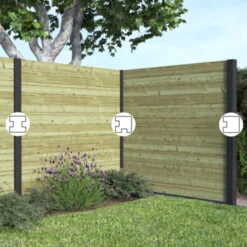 Sleufpaal Hoek Antraciet 8,8x8,8x270cm -Makitar Winkel 123 3748