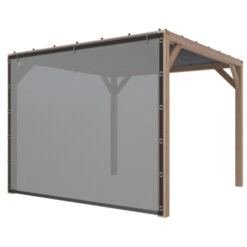 Pergola Silvano Douglas Incl. Schaduwdoek & Zijdoek 324x324 Cm -Makitar Winkel 123 4048