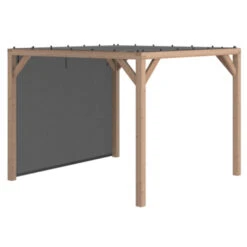 Pergola Silvano Douglas Incl. Schaduwdoek & Zijdoek 324x324 Cm -Makitar Winkel 123 4051