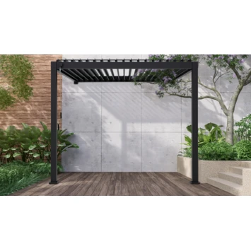 Pergola Classic Zwart 3x3 - 2 Palen 7 Pergola Classic Zwart 3x3 - 2 Palen - Afbeelding 5