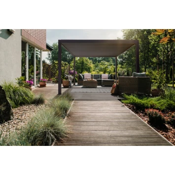 Pergola Deluxe Zwart 3,6x3,6m 5 Pergola Deluxe Zwart 3,6x3,6m - Afbeelding 3