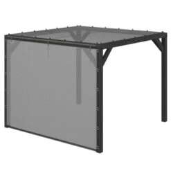 Pergola Silvano Zwart Inclusief Zijdoek 22 Pergola Silvano Zwart Inclusief Zijdoek -Makitar Winkel 123 4206