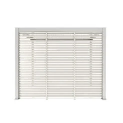 Zijwand Louvre Voor Pergola Classic & Deluxe Wit 400 Series -Makitar Winkel 123 4216