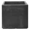 Pot Fiberclay Donkergrijs Streep Vierkant Ø33 H29 Cm