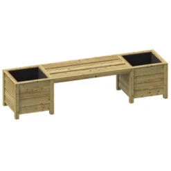 Tuinbank Met Bloembakken -Makitar Winkel 123 4589