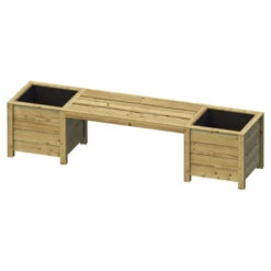 Tuinbank Met Bloembakken -Makitar Winkel 123 4590