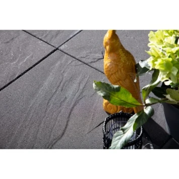 Terrastegel Beton Ardechio Zwart 60x60x4 Cm 4 Terrastegel Beton Ardechio Zwart 60x60x4 Cm - Afbeelding 2